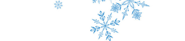 蓝色三角雪花群小雪大雪冬天素材