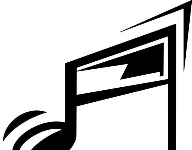 动感黑色音符图标