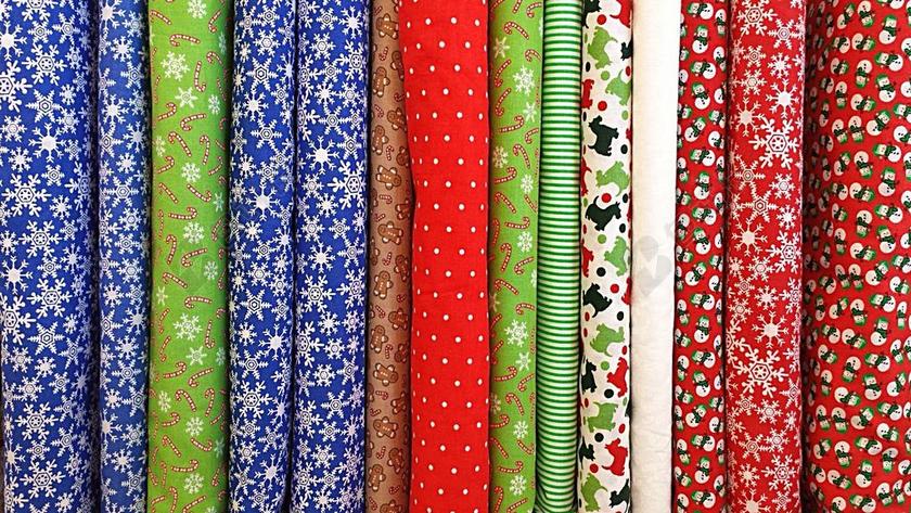 织物 布 纺织 服装 圣诞节 模式 设计 材料 连衣裙