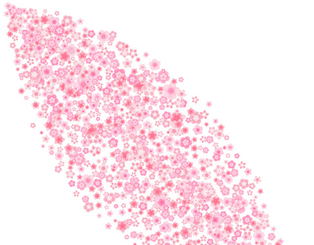 粉色叶子形状樱花花瓣素材