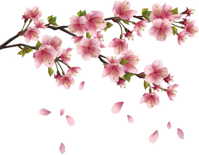 日式樱花矢量元素