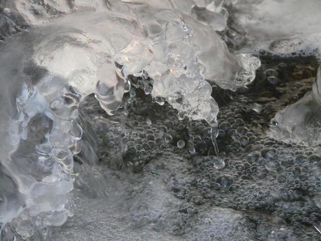 冰 冰柱 冻结 瀑布 水 冬天 冰冷的温度 冷 冰编队