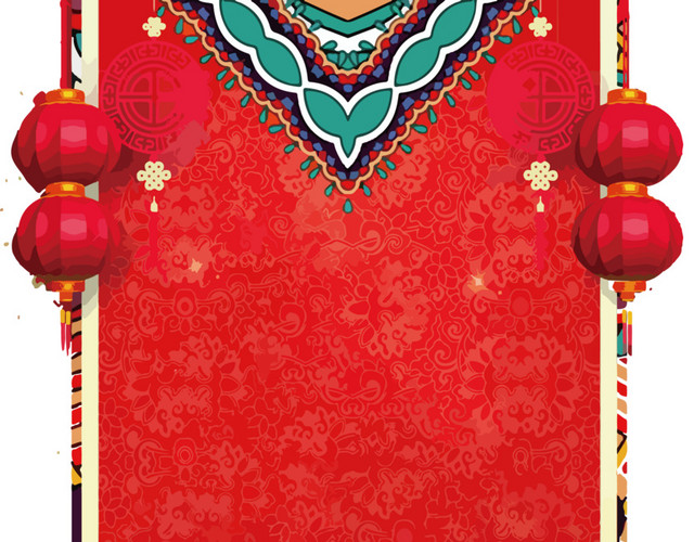 春节中国风矢量字幕条