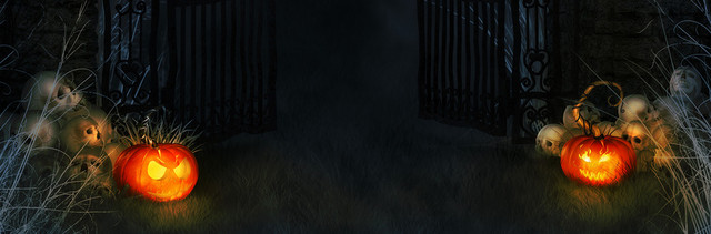 万圣节鬼节南瓜灯背景BANNER