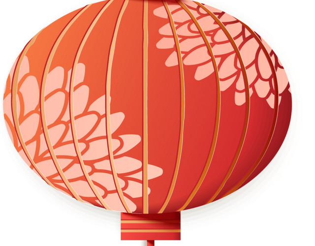 矢量中国风新年装饰灯笼