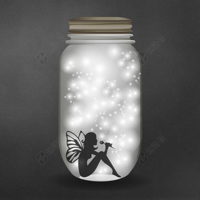 童话神奇 JAR 童话在 JAR 童话玻璃瓶 仙子魔法 仙女 灯
