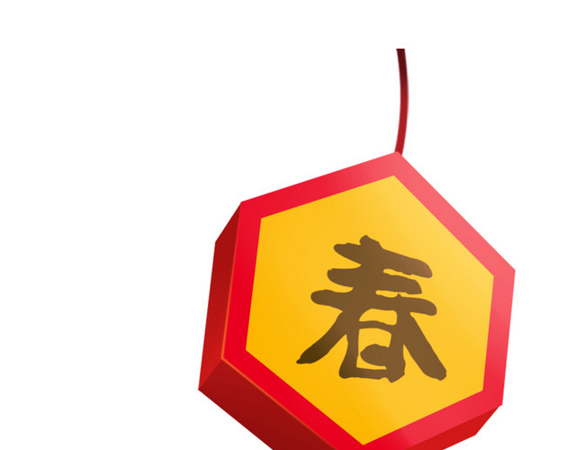 春节鞭炮卡通手绘