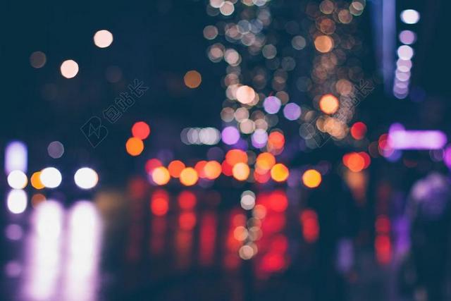 广告朦胧绚丽彩色光斑夜景宣传背景图片