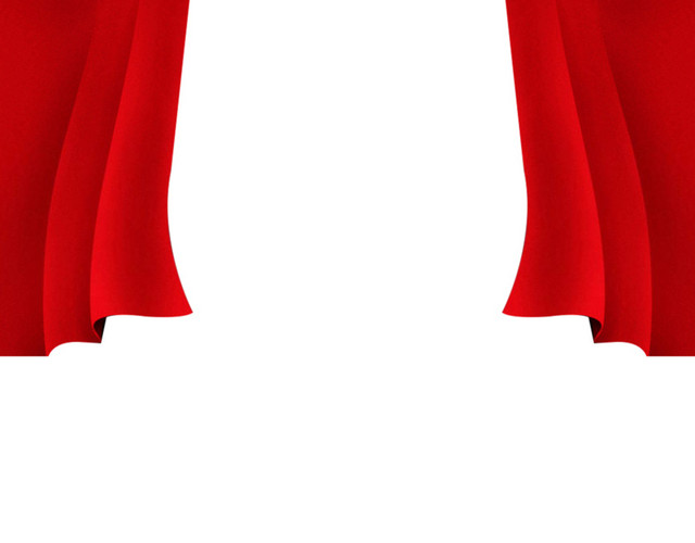红色 窗帘 装饰 边框
