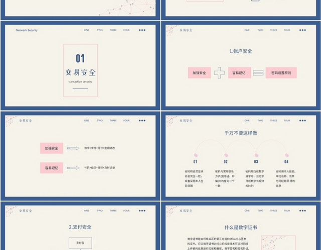 复古简约风格网络安全常识2PPT