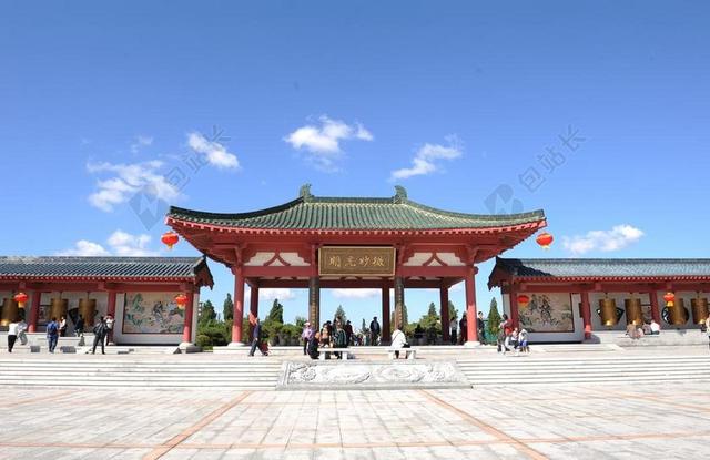 蓝天白云 古代建筑 古风 意境 复古 养生 地砖 天空