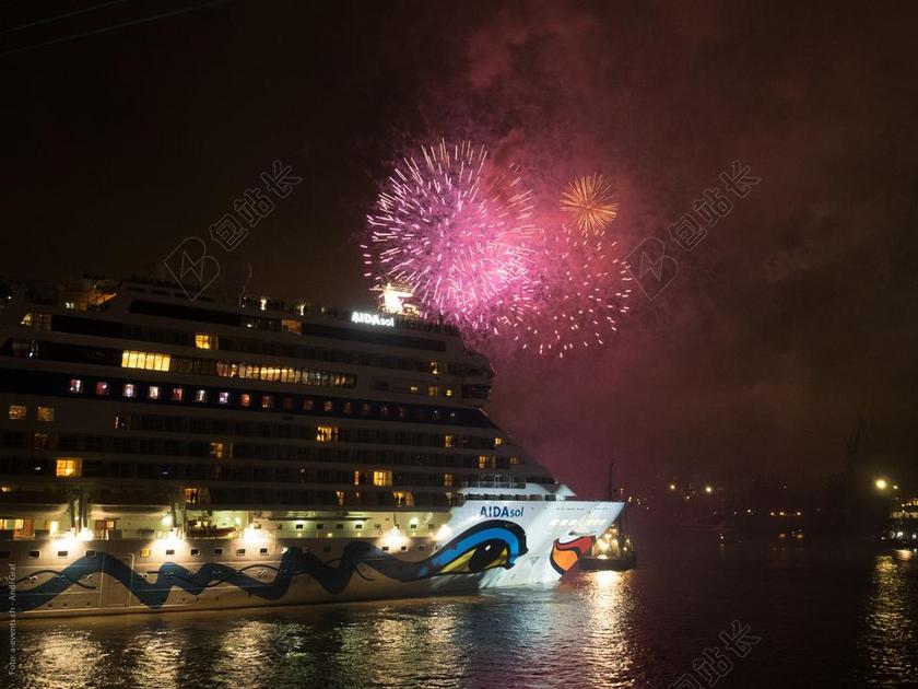 汉堡 夜 HAFENGEBURTSTAG 游轮 德国 端口 艾达