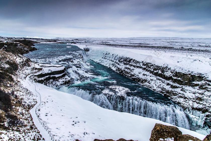 GULFOSS 大瀑布 冰岛语 冰岛 景观 水 强大