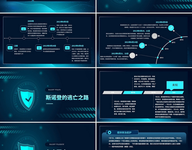 蓝色科技感斯诺登事件及网络安全商务通用汇报PPT斯诺登事件斯诺登事件与网络安全