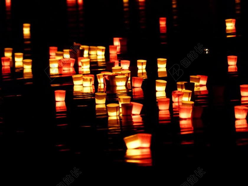 蜡烛 灯小夜曲 灯 河 游泳 浪漫 心情 爱情 长时间曝光