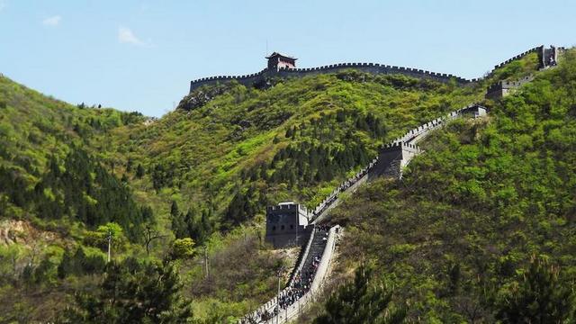清新中国长城背景图片