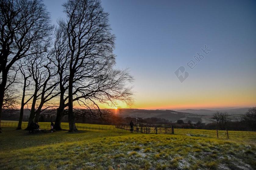 联合王国 天空 地平线 路径。 室外 地理 旅游 游 美女