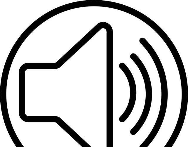 手绘喇叭声音符号图标元素