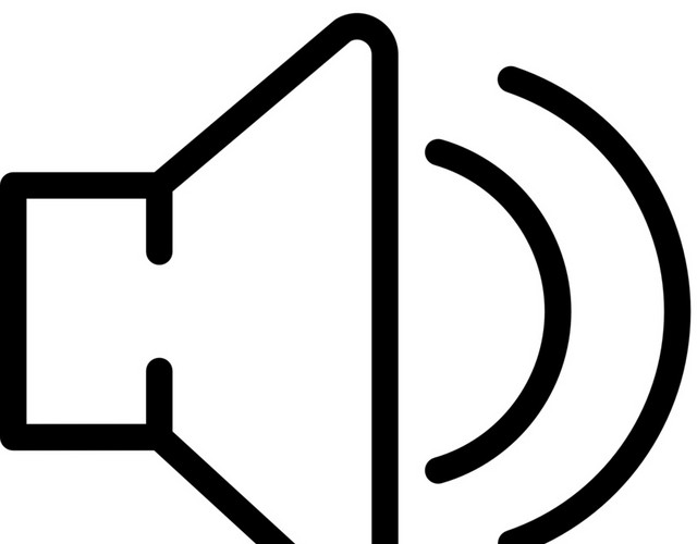 手绘扬声器喇叭图标元素