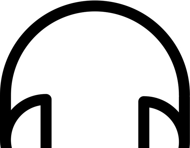 手绘耳机音乐听力图标元素