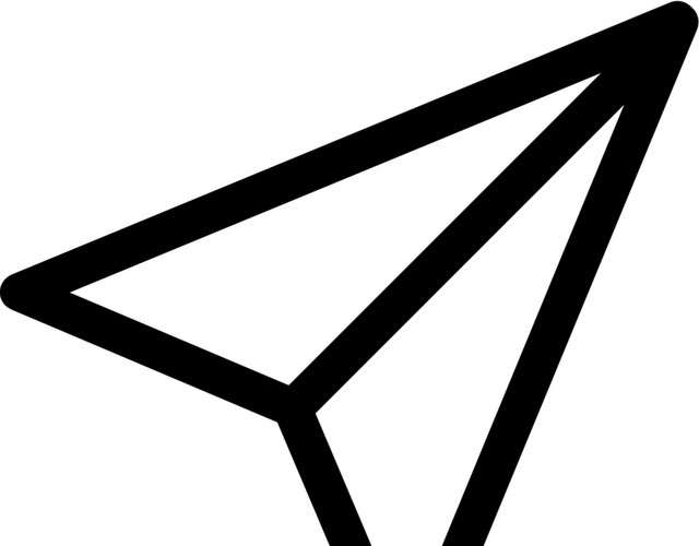 手绘纸飞机图标元素