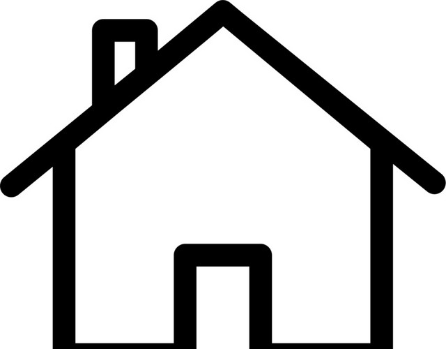 手绘黑白屋子图标元素