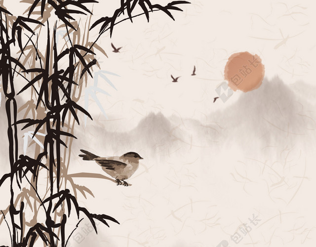 中国传统水墨画背景素材