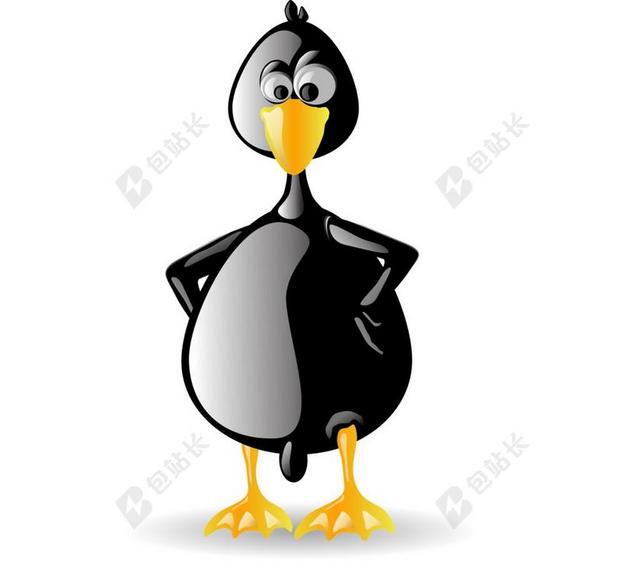 企鹅 无尾礼服 动物 鸟 黑 鸟嘴 动物园 LINUX 卡通