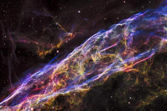 星团 繁星照耀天鹅座面纱星云自然景观背景图片