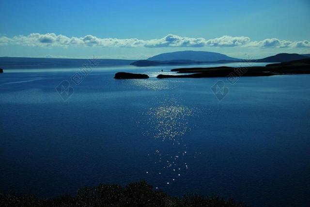 冰岛 黎明 海 地平线 水 蓝色