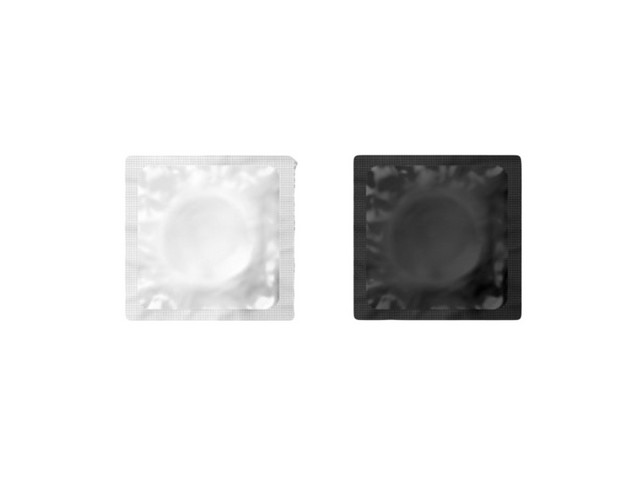 黑白性保健用品没开的避孕套橡胶制品实物