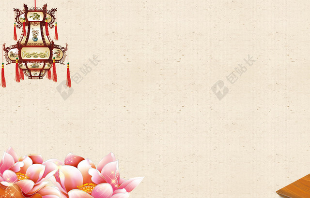 花灯花瓣新年节日背景
