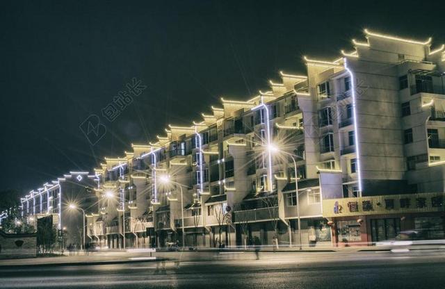 城市 夜景 车流 楼房
