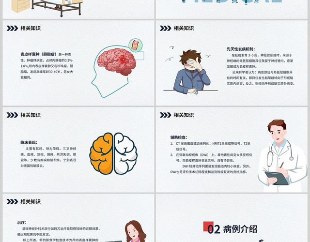 颅内表皮样囊肿患者护理查房通用简约培训PPT模板