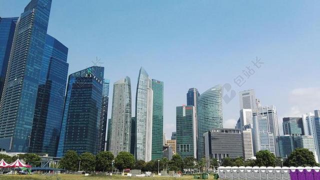 建筑现代都市的楼群背景图片