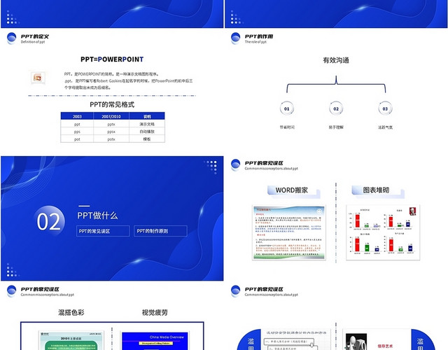 蓝色简约风格如何制作商务型PPT