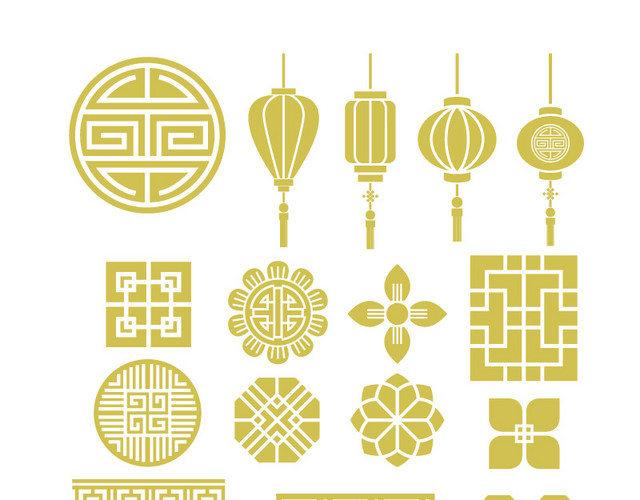 矢量中式图案