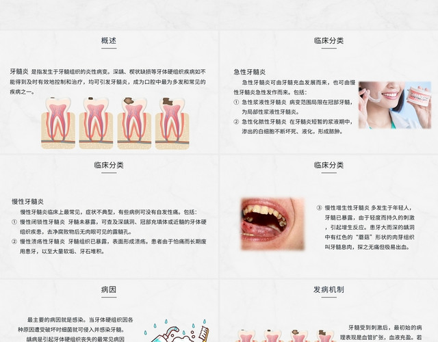 灰色简约牙髓炎护理查房说课课件PPT模板