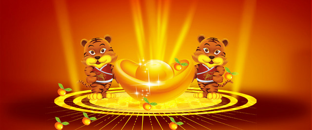 中国风喜庆新年春节元宵背景BANNER