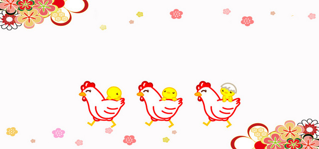 鸡年元宵卡通淘宝海报背景BANNER