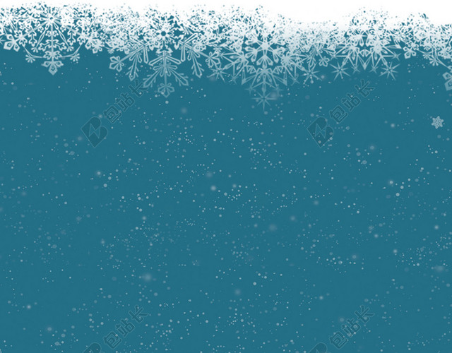 立冬文艺小清新雪花蓝色BANNER