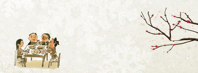 立冬文艺家人团聚棕色BANNER