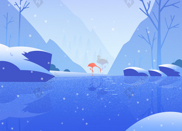 小雪文艺小清新简约绿色BANNER