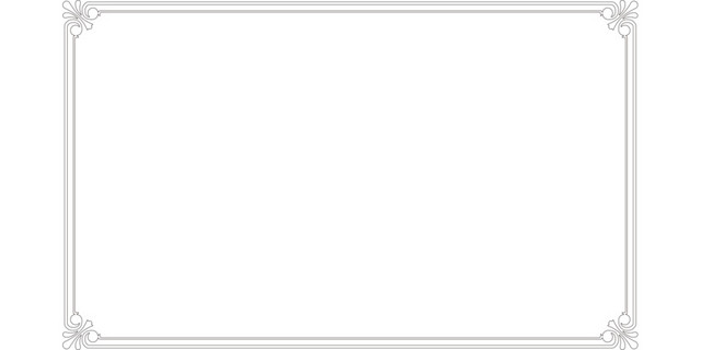 四角花纹文字框