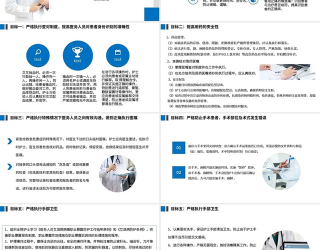 蓝色简约十八项护理核心制度PPT模板