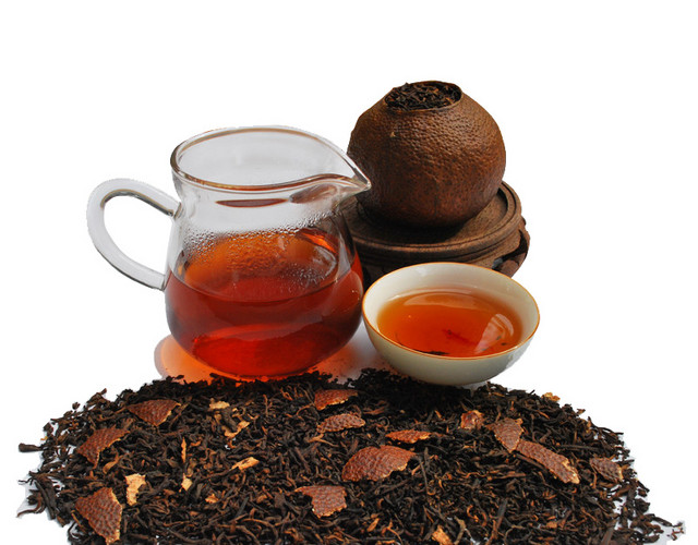 柑普茶装饰设计免抠素材