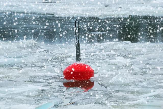 浮标 红 海 冬天 冰 雨雪 解冻 前脚 苏拉