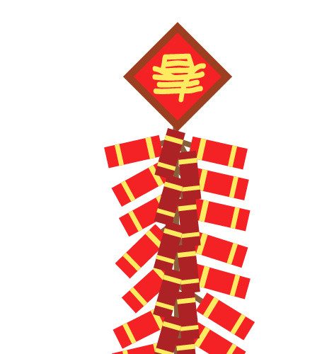 矢量春节鞭炮炮竹