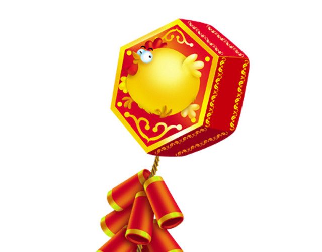 新年爆炸红色金色鞭炮 鞭炮手绘