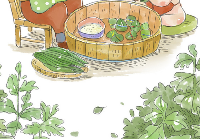传统端午节风俗插画免费下载